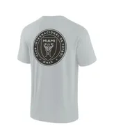 Men's Fanatics Signature Gray Inter Miami Cf Oversized Logo T-shirt