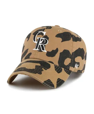 Women's '47 Brand Brown Colorado Rockies Rosette Clean Up Adjustable Hat