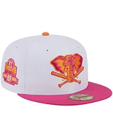 Men's New Era White, Pink Oakland Athletics 40th Team Anniversary 59FIFTY Fitted Hat