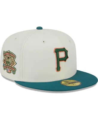 Men's New Era Cream Pittsburgh Pirates Chrome Evergreen 59FIFTY Fitted Hat