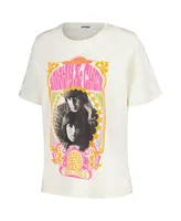 Women's Daydreamer Cream Distressed Sonny & Cher Melody Fair Boyfriend T-shirt