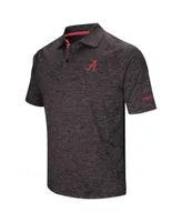 Men's Colosseum Black Alabama Crimson Tide Big and Tall Down Swing Polo Shirt