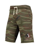 Men's Camo Distressed Alternative Apparel Florida State Seminoles Victory Lounge Shorts