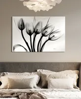 Empire Art Direct "Marching Tulips" Frameless Free Floating Tempered Glass Panel Graphic Wall Art, 32" x 48" x 0.2"