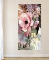 Empire Art Direct "Pastel Fleur Li" Frameless Free Floating Reverse Printed Tempered Glass Wall Art, 72" x 36" x 0.2"