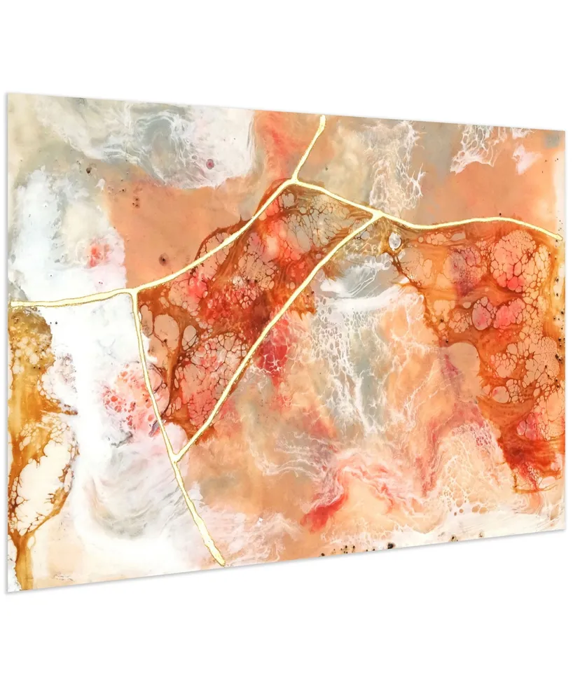 Empire Art Direct "Coral Lace I" Frameless Free Floating Tempered Glass Panel Graphic Wall Art, 48" x 32" x 0.2"