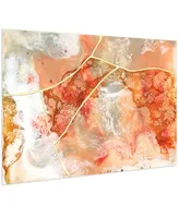 Empire Art Direct "Coral Lace I" Frameless Free Floating Tempered Glass Panel Graphic Wall Art, 48" x 32" x 0.2"