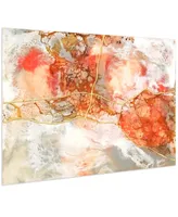 Empire Art Direct "Coral Lace Ii" Frameless Free Floating Tempered Glass Panel Graphic Wall Art, 48" x 32" x 0.2"