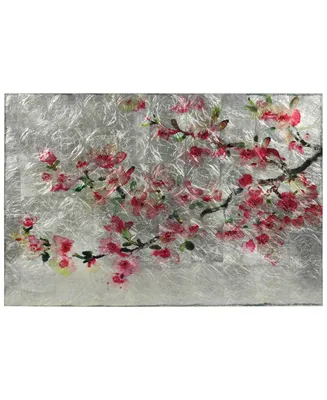 Empire Art Direct "Cherry Blossom I" Reverse Printed Tempered Glass Leaf, 32" x 48" x 0.2"