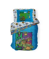 Teenage Mutant Ninja Turtle Movie Collection Mini Mutants Twin Comforter Set with Sham
