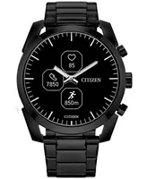 Citizen Men's Cz Smart Hybrid Sport Black-Tone Stainless Steel Bracelet Smart Watch 43mm