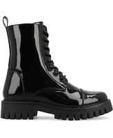 Journee Collection Women's Aaley Lace Up Lug Combat Bootie