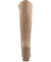 Journee Collection Women's Ameylia Block Heel Knee High Dress Boots