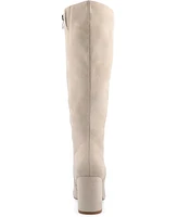 Journee Collection Women's Ameylia Wide Width Block Heel Knee High Boots