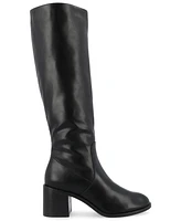Journee Collection Women's Romilly Round Toe Block Heel Knee High Boots