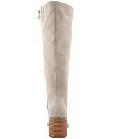 Journee Collection Women's Romilly Wide Width Round Toe Block Heel Knee High Boots