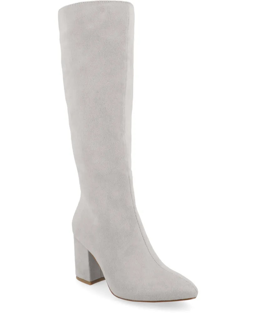 Journee Collection Women's Ameylia Wide Width Calf Block Heel Knee High Boots