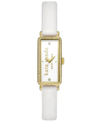 kate spade new york Women's Rosedale Three Hand White Pro-Planet Leather Watch 32mm