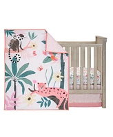 Lambs & Ivy Enchanted Safari Leopard/Lemur Jungle 3-Piece Baby Crib Bedding Set