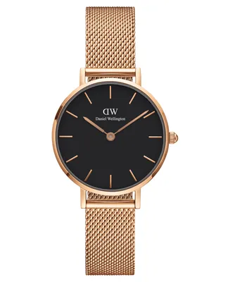 Daniel Wellington Women's Petite Melrose Rose Gold-Tone Stainless Steel Watch 28mm