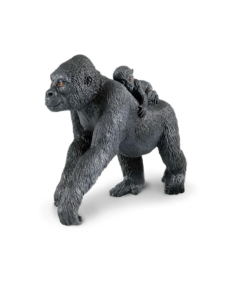 Safari Ltd Lowland Gorilla With Baby Wild Safari Animal Figure