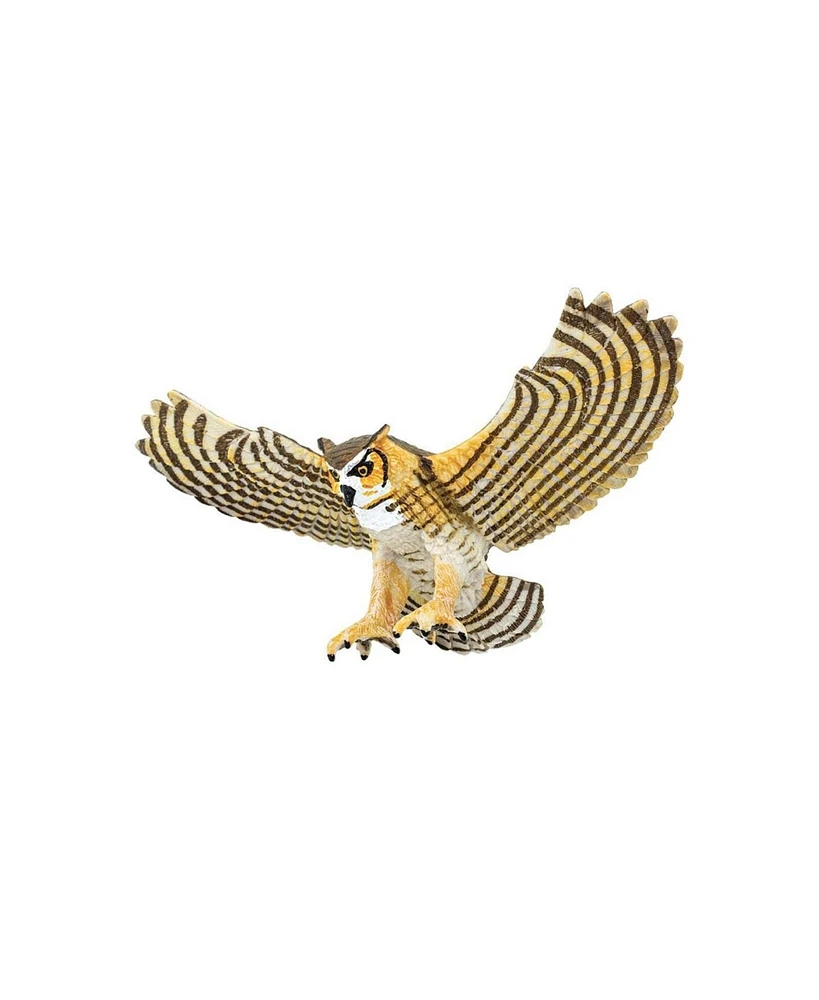 Safari Ltd Great Horned Owl Wings Of The World Birds Figure