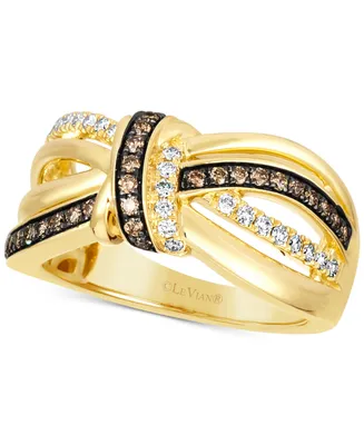 Le Vian Chocolate Diamond & Nude Diamond Knot Ring (3/8 ct. t.w.) in 14k Gold