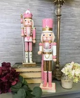 Santa's Workshop 14" Gold-Tone Nutcrackers, Set of 2