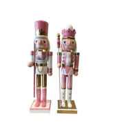 Santa's Workshop 14" Gold-Tone Nutcrackers, Set of 2