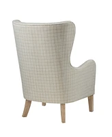 Madison Park Arianna Fabric Swoop Wing Chair