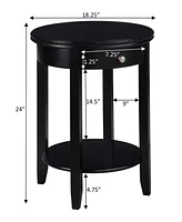 Convenience Concepts 18.25" Rubber wood Ah Baldwin End Table