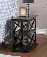 Convenience Concepts 14" Rubber wood Coventry Chairside End Table