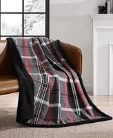 Eddie Bauer Winslow Cotton Yarn Dyed Flannel Reversible Throw Blanket, 60" X 50"