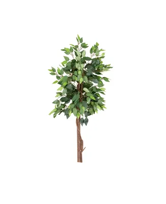 Nearly Natural 48" Artificial Double Trunk Ficus Tree No Pot
