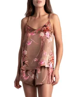 Midnight Bakery Women's Melodi 2-Pc. Satin Cami Sleep Set