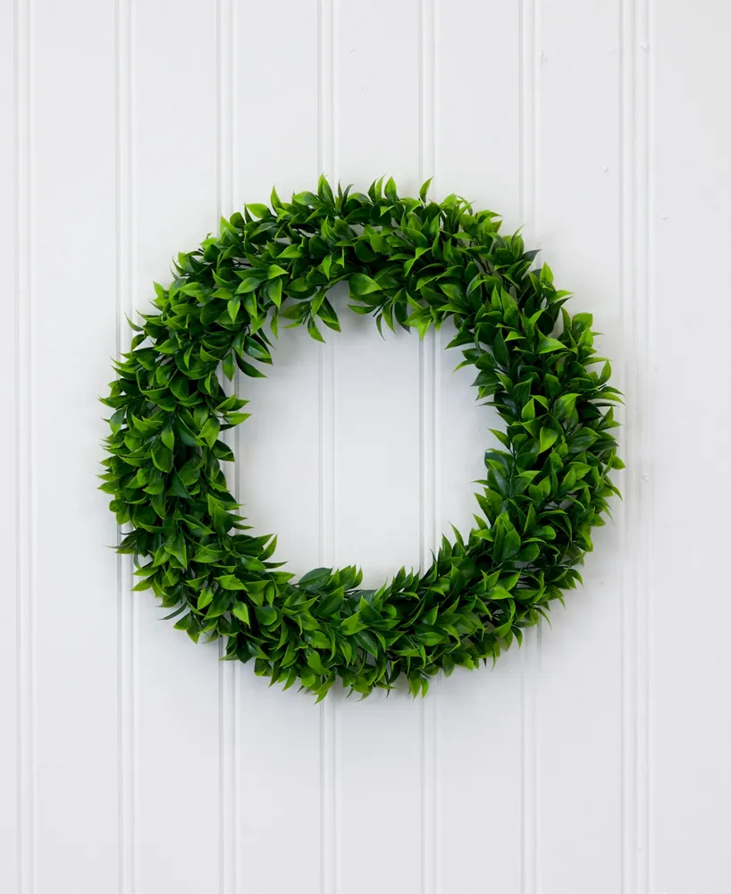 Nearly Natural 20" Artificial Bay Leaf Wreath