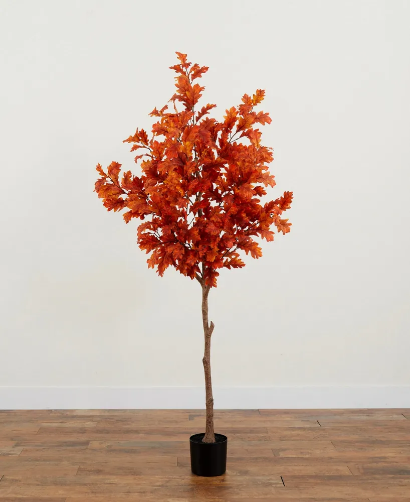 Nearly Natural 72" Autumn Oak Artificial Fall Tree