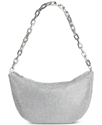 I.n.c. International Concepts Crescent Diamond Mesh Small Chain Hobo, Created for Macy's