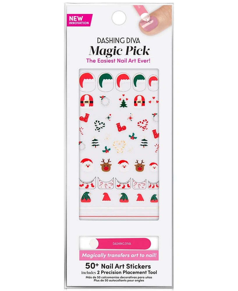 Dashing Diva Magic Pick 3D Nail Art Stickers - Holiday Cheers