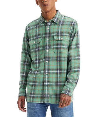 Levi's Men's Relaxed Fit Button-Front Flannel Worker Overshirt