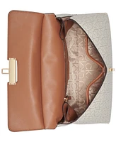 Calvin Klein Becky Signature Turnlock Convertible Satchel