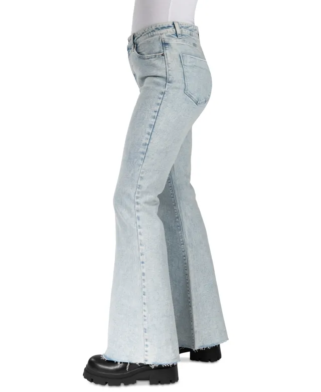 Indigo Rein Juniors' High-Rise Ripped Flare Jeans - Macy's