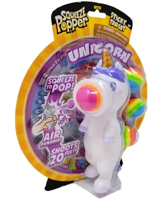 Hog Wild Unicorn Squeeze Popper with Sticky Target