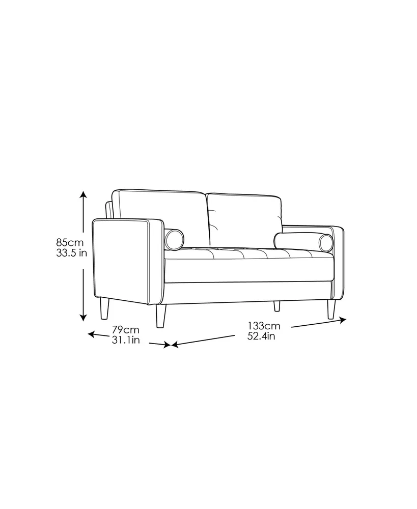 Lifestyle Solutions 76" Faux Leather Morris Sofa