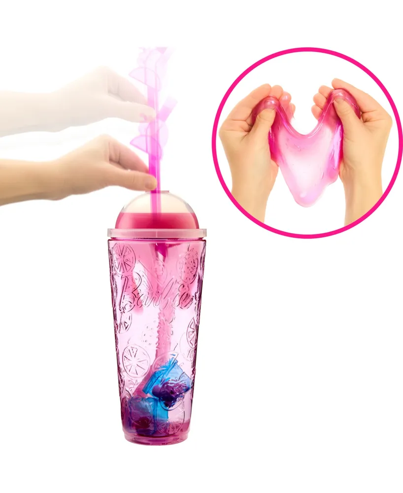 Barbie Pop Reveal Fruit Series Strawberry Lemonade Doll, 8 Surprises Include Pet, Slime, Scent & Color Change - Multi
