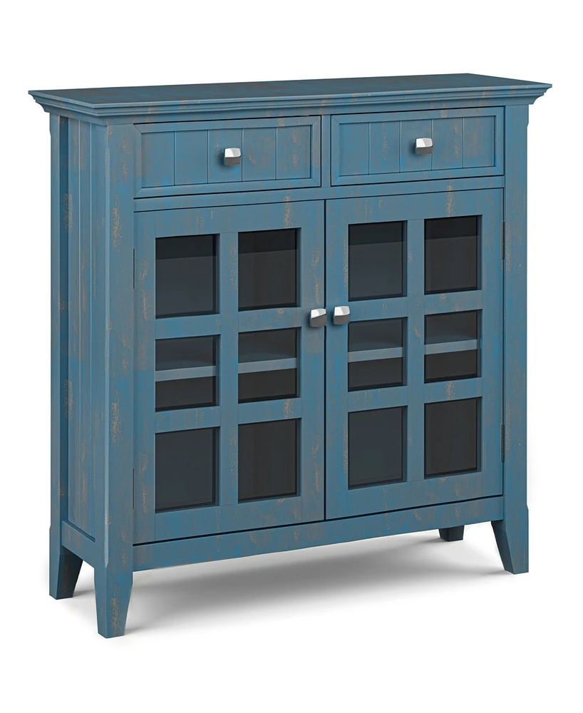 Simpli Home Acadian 36" Solid Wood Entryway Storage Cabinet