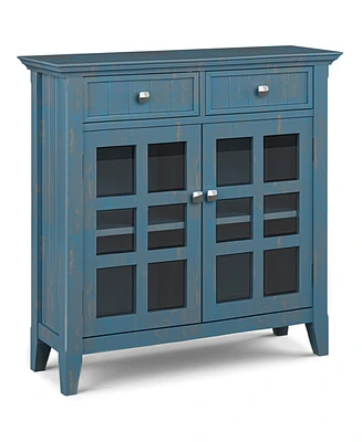 Simpli Home Acadian 36" Solid Wood Entryway Storage Cabinet