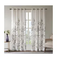 Cecily Burnout Printed 2 sheer Window Curtain, 84 inches long Curtain Panels set, Width 50 curtains for Bedroom and Living Room, Easy To Hang,