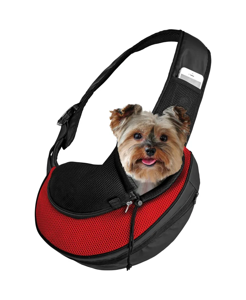 Pet Life Single Strap Over The Shoulder Navigation Hands Free Backpack and Front Pack Pet Carrier