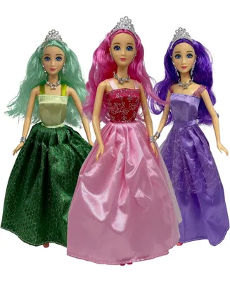 The New York Doll Collection 11.5 Inch Princess Dolls 3 Pack